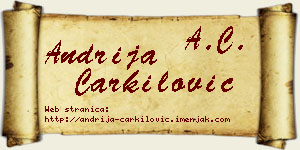 Andrija Čarkilović vizit kartica